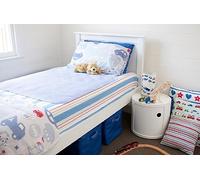 ComfortCare, Washable Waterproof Mattress Protector/Absorbent Incontinence Pad/Bedwetting Sheet Without Tucks -Single bed Pack of 2, Blue, one in use, one as spare.