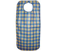 ComfortCare Waterproof Adult Bibs, Washable Clothing Protector Men & Women, Yellow Stuart design (pack of 3)