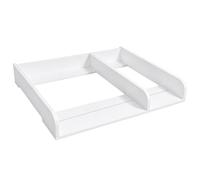 ComfortCove Baby Changing Topper for Dresser with Divider, 80cm, White | 80 x 70 cm, Adjustable Extendable 34-50 cm for Different Dressers, Baby Changing Unit, Nursery Topper Unit, Rounded Sides