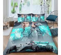 EOASNRTCB Comforter Bedding Set for Kids Boys Girls George Russell Print Duvet Cover Microfiber Bedding Set 3D F1 Racing Printed Quilt Cover,Room Decor Double（200x200cm）