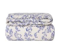 Comforter cover Jardim in cotton muslin Cobalt 220x240
