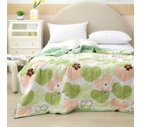 Comforter Full/Queen Size,Lattice Style Design Quilt,Fluffy Soft Summer Thin Blanket,Machine Washable,Comfy Breathable Can Sleep Naked for All Season(K,180x200cm)