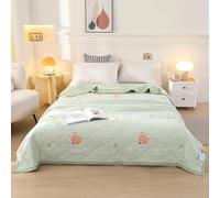 Comforter Full/Queen Size,Lattice Style Design Quilt,Fluffy Soft Summer Thin Blanket,Machine Washable,Comfy Breathable Can Sleep Naked for All Season(G,180x200cm)