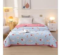 Comforter Full/Queen Size,Lattice Style Design Quilt,Fluffy Soft Summer Thin Blanket,Machine Washable,Comfy Breathable Can Sleep Naked for All Season(H,180x200cm)