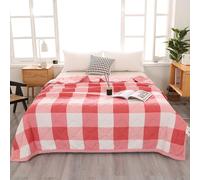 Comforter Full/Queen Size,Lattice Style Design Quilt,Fluffy Soft Summer Thin Blanket,Machine Washable,Comfy Breathable Can Sleep Naked for All Season(D,200x230cm)