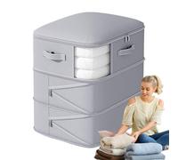 Comforter Storage Bag - Large Capacity 3 Layer Organizer, Clear Design Space Bag | Travel Packing Storage Solution, Closet Garment Blanket Holder, Practical Luggage Organization Accessory