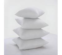 Comfortesy Hollowfibre Filled Cushion Inner Pads Scatters Inserts - Pack of 4 - Hotel Quality Soft & Pure White 100% Polyester Hollowfibre Stuffed Square Pillow Fillers - Hypoallergenic (16")