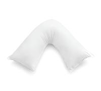 Comfortesy Hollowfibre V Shaped Pillow | Extra Filled Back Support Orthopedic Pregnancy Nursing Maternity Pillow (75 x 35cm) White