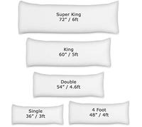 Comfortesy Orthopaedic Bolster Pillow Hollowfiber Filled - Non-Allergenic Long Pillow For Maternity, Pregnancy, Back, Neck & Multi-purpose Support Bolster Body Cushion - White (3FT - Single)