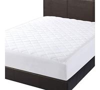 Comfortesy Quilted Mattress Topper - Luxurious Soft Touch Mattress Protector With Strechable Skirt Up To 30cm Extra Deep Fitted Mattress Pad - Single Bed Size 90x190cm