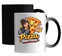 Comforting Pizza Hug for Emotional Moments Ceramic Magic Mug White