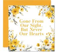 Comforting Sympathy Card - A Gentle Touch for Difficult Times - 145mm Square, Envelope Included