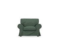 comfortly Armchair Slipcover Replacement Hand Made Compatible with EKTORP Recliner - COVERS ONLY (Heavy Duty - Green)