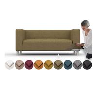 comfortly Cover for Klippan 2 Seat Sofa, Replacement Slipcover, Heavy Duty 1 pcs Cover, Soft Durable Washable Fabric, Easy to Clean & Replace (Crown - Olive)