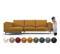 comfortly Cover for Nockeby 2 Seat Sofa With Chaise Longue Left, Replacement Slipcover, Heavy Duty 11 pcs Cover, Soft Durable Washable Fabric, Easy to Clean & Replace (Crown - Curcuma)