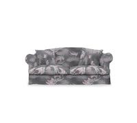 comfortly Cover for SUNDBORN 2 Seat Sofa - Exclusive Edition Oceana Grey | Luxury textured fabric with artistic prints, 150,000 Martindale rubs