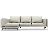 comfortly NOCKEBY 2-Seat Sofa With Left Chaise Longue Slipcover Replacement Hand Made Compatible with NOCKEBY Sofa With Chaise Lounge Left Side - COVERS ONLY (Heavy Duty - Cream)