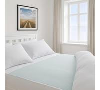 COMFORTNIGHTS Deluxe Washable Reusable Incontinence Pad/Waterproof Mattress Protector Double Bed, With Tucks (Green)