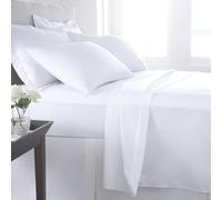 COMFORTNIGHTS, Flame Retardant Bed Linen Double Flat Sheet (White), certified to BS7175 Ignition Source 5+7, also known as Crib 7 or FR Source 7.