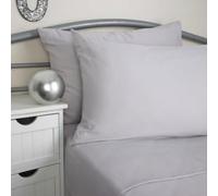 COMFORTNIGHTS, Flame Retardant Bed Linen Housewife Pillowcase Pair (Silver), certified to BS7175 Ignition Source 5+7, also known as Crib 7 or FR Source 7.