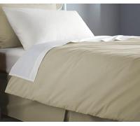 COMFORTNIGHTS, Flame Retardant Bed Linen set, Single size, inc Duvet Cover, Fitted sheet and Pillowcase pair (Cream)