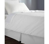 COMFORTNIGHTS, Flame Retardant Bed Linen set, Single size, inc Duvet Cover, Fitted sheet and Pillowcase pair (White)