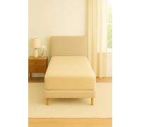 COMFORTNIGHTS, Flame Retardant Bed Linen Single Fitted Sheet (Cream), certified to BS7175 Ignition Source 5+7, also known as Crib 7 or FR Source 7.