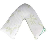 COMFORTNIGHTS Luxury V- Shaped Bamboo memory foam pillow with a Zipped Cover/Orthopedic Pillow for Pregnancy, Neck, Back, and Knee Pain Relief, and Bed Wedge Support For Nursing.
