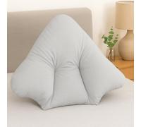 COMFORTNIGHTS Orthopaedic Batwing Pillow, Head Neck Back Support Cushion, with a Grey Washable Cover