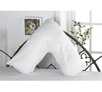 COMFORTNIGHTS V Pillow with Pillowcase - Pregnancy Nursing Support V Shaped Triangle Pillow Cushion Orthopaedic with Pillowcase - Hypoallergenic and Machine Washable