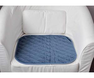 COMFORTNIGHTS Washable Absorbent Chair Pad 58 x 53 cms, 22¾" x 20¾" Blue. (2)