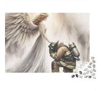 Comforts Firefighter 1000 Piece Jigsaw Puzzle Peacock Feather Close-up- Family Puzzle Game for Adults And Kids 52x38cm/1000pcs