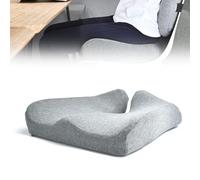 Comforts Seat & Lumbar Cushion, Comforts Orthopedic Seat Cushion, Ergonomic Memory Foam Seat Cushion - Relieves Tailbone & Lower Back Pain, Works on Any Chair, Anywhere (Gray, Cushion)