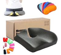 Comforts Seat & Lumbar Cushion - Relieves Back, Hip & Tailbone Discomfort, Orthopedic Memory Foam Support for Office Chair, Car & Home, Improves Posture (Dark Gray)