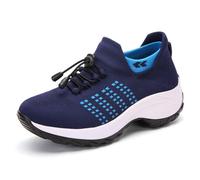 Comfortwear Ortho Stretch Cushion Shoes,Orthopedic Comfort Shoes Womens,Orthopedic Sneakers Slip-On Casual Shoes (Dark Blue,36)