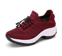 Comfortwear Ortho Stretch Cushion Shoes,Orthopedic Comfort Shoes Womens,Orthopedic Sneakers Slip-On Casual Shoes (Red,39)