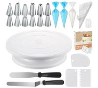 Comforty 71-Piece Cake Decorating Set - Includes Cake Stand, Turntable & Essential Accessories for Beginners and Professionals - Perfect for Cake Decorating, Baking, and Styling