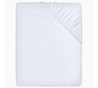 Comfortz Bedding Fitted Sheet Double - Deep Pocket 35CM Soft Brushed Microfiber Polyester - Anti-Allergy, Breathable, Wrinkle-Free Fade-Resistant Easy-Care Machine Washable Bed Sheets (White,Double)