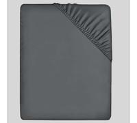 Comfortz Bedding Fitted Sheet Double - Deep Pocket Soft Brushed Microfiber Polyester - Anti-Allergy, Breathable, Wrinkle-Free, Fade-Resistant - Easy-Care, Machine Washable Bed Sheet Set (Gray,Double)