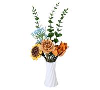 comfoyar 3D Puzzle Wooden Flower Bouquet, Artificial Flowers Model Kits for Adults to Build, DIY Construction Craft Kits, Home Decor and Birthday Valentine for Women, Rose Sunflower