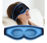 Comfpack 3D Cooling Sleep Mask, Gel Sleep Eye Mask with Hot & Cold Compress Therapy, Zero Eye Pressure Blackout Night Blindfold, Soft & Comfortable Ice Cold Pack for Puffy Eyes, Dark Circle