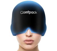 Comfpack Head Gel Ice Cap, Cold Therapy Ice Head Wrap Ice Pack Mask, Cold Cap (Black)