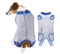 COMFPET Dog Bodysuit After Surgery with Zip, Dog Bodysuit After Castration Male , Breathable Bodysuit for Dogs After Op, Anti-Wound Licking, Surgical Body Dog, L