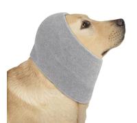 COMFPET Dog Ear Cover for Anxiety Relief, Grooming, Bath & Outdoor Activities (S, Grey, Cotton)