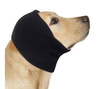Comfpet Dog Ear Snood - Ear Muffs & Cover for Anxiety, Hematoma Protection - Black, Small