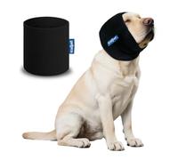 Comfpet Dog Ear Snood - Pet Muffs, Wrap, Cover for Anxiety, Headband Protector, Hoodie, Head Wrap for Hematoma (Black, Medium)