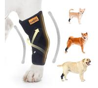 COMFPET Dog Leg Brace for Rear Hock for Medium Dogs (15-40 lbs), Adjustable Dog Hind Leg Protector & Support Wrap with Metal Strips for Springer Spaniels, Bull Terrier, Labrador, Arthritis, ACL - M