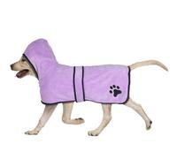 Comfpet Pet Drying Towels - Soft Dog Bathrobe, Absorbent Dog Shower Coat (Purple, XS)