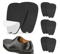 COMFWALK Felt Tongue Pads for Shoes - Soft Self-Adhesive Shoe Inserts (Black, 3 Pairs)