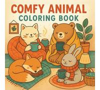 Comfy Animal Coloring Book: 50 Adorable Animals in Cozy Moments to Color and Relax